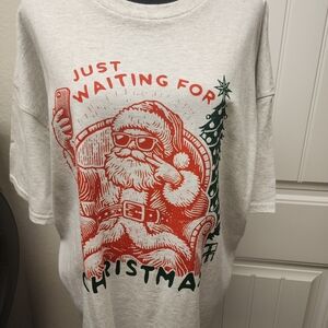 Christmas T-Shirt Just Waiting For Christmas